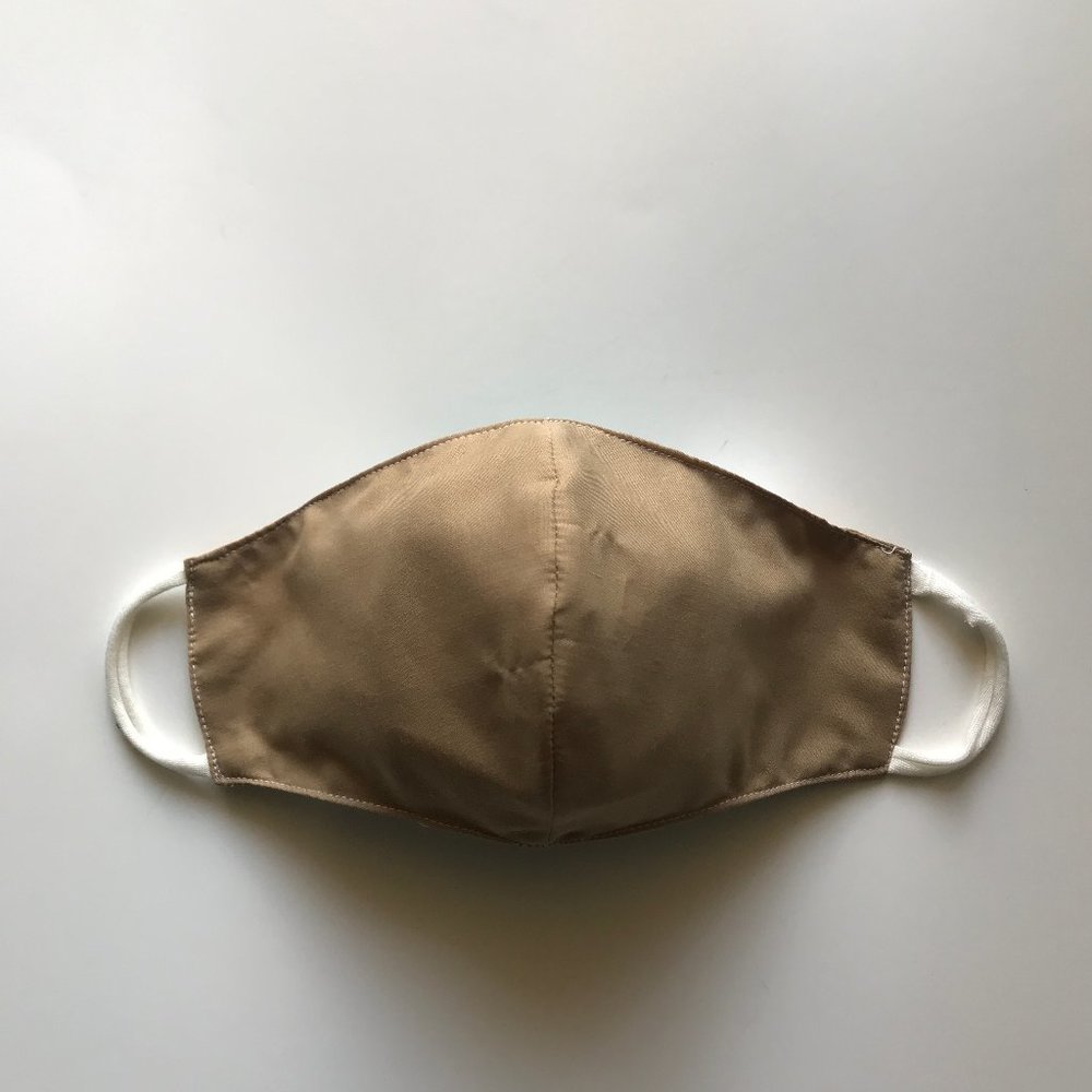 Tan Fabric Face Cover (fabric or elastic ears)